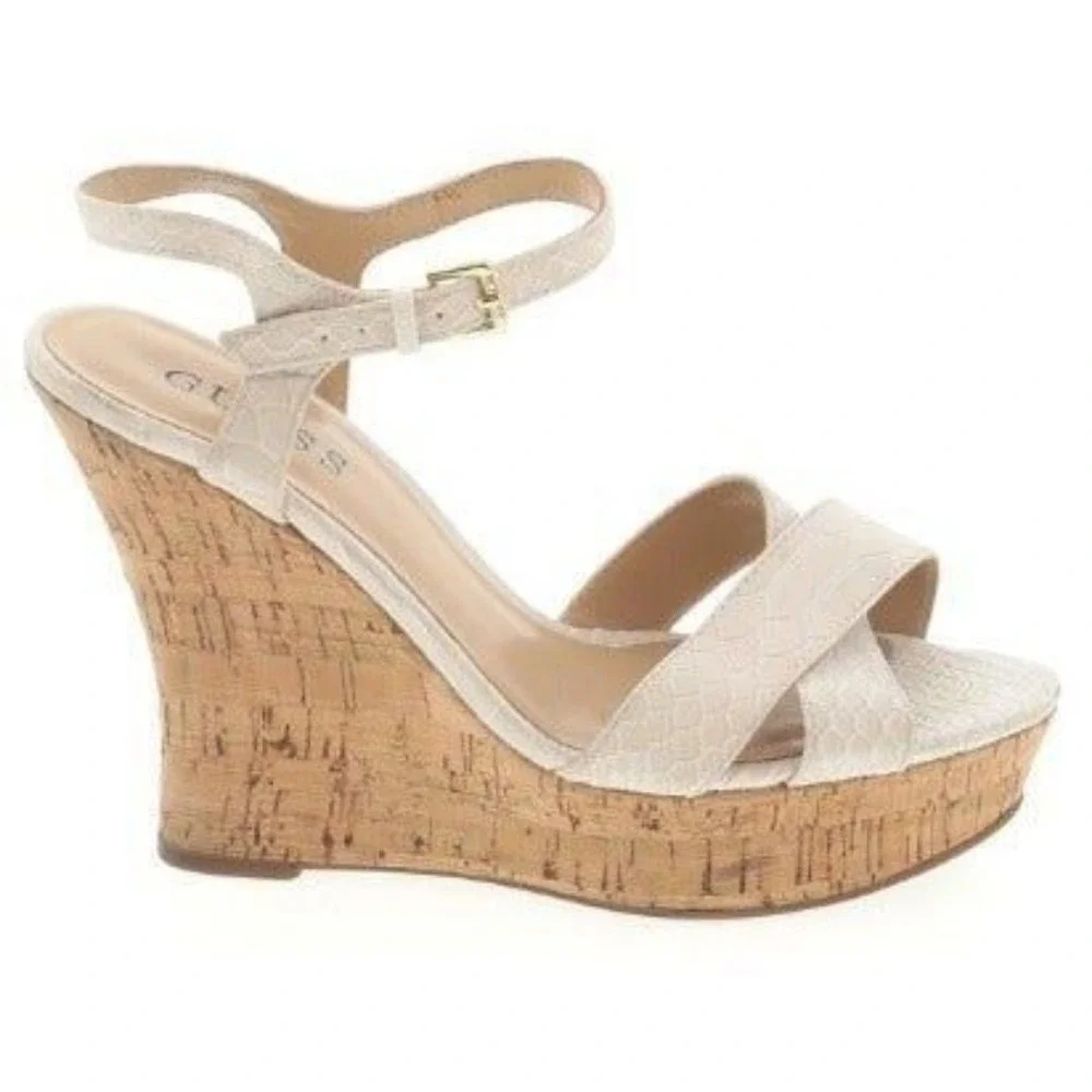 Guess Platform Wedge Sandals Size 7
